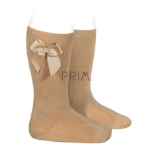 Load image into Gallery viewer, KNEE SOCK WITH GROSGRAIN BOW
