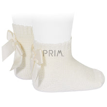 Load image into Gallery viewer, MOSS STITCH SOCK WITH BOW