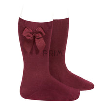 Load image into Gallery viewer, KNEE SOCK WITH GROSGRAIN BOW