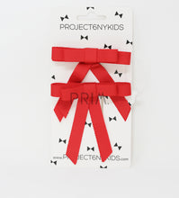 Load image into Gallery viewer, GROSGRAIN BOW CLIP 2 PIECE SET