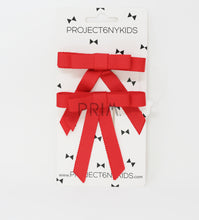 Load image into Gallery viewer, GROSGRAIN BOW CLIP 2 PIECE SET