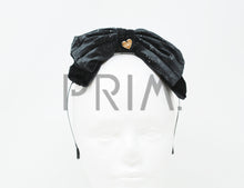 Load image into Gallery viewer, VELOUR BOW WITH SPARKLE HEADBAND