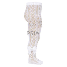 Load image into Gallery viewer, CONDOR CROCHET TIGHTS GROSGRAIN BOW