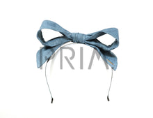 Load image into Gallery viewer, LINEN LOOK WIRE BOW HEADBAND