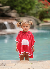 Load image into Gallery viewer, MISS MINI WAVE GIRLS TERRY PONCHO
