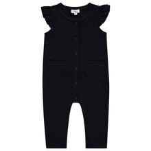 Load image into Gallery viewer, PIXIE FLATLOCK STITCH RIBBED RUFFLE ROMPER
