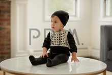 Load image into Gallery viewer, MISS MINI BOYS CROCHET SHABBOS ROMPER
