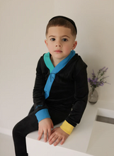 Load image into Gallery viewer, MISS MINI TWO TONE BOYS HOODIE PJS
