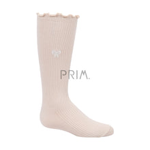 Load image into Gallery viewer, ZUBII SCALLOP EDGE BOW EMBROIDERED KNEE
