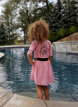 Load image into Gallery viewer, MISS MINI PINSTRIPE SWIM DRESS W/ SNAPS
