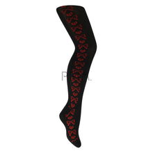 Load image into Gallery viewer, ZUBII TEXTURED HEART/BOW TIGHTS
