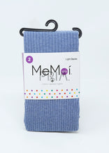 Load image into Gallery viewer, MEMOI THIN RIBBED COTTON TIGHTS
