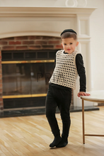 Load image into Gallery viewer, MISS MINI BOYS CROCHET SHABBOS SET
