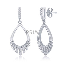 Load image into Gallery viewer, STERLING SILVER HALF PEAR SHAPED EARRING
