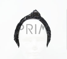 Load image into Gallery viewer, SEQUINED VELVET KNOT HEADBAND
