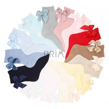 Load image into Gallery viewer, MOSS STITCH SOCK WITH BOW
