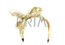 Load image into Gallery viewer, SEQUIN COVERED WITH TIE BOW HEADBAND
