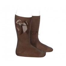 Load image into Gallery viewer, KNEE SOCK WITH GROSGRAIN BOW
