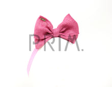 Load image into Gallery viewer, BURLAP STANDING BOW BABY HEADBAND
