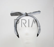 Load image into Gallery viewer, METALLIC AND ORGANZA BOW HEADBAND
