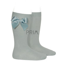 Load image into Gallery viewer, KNEE SOCK WITH GROSGRAIN BOW
