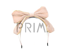 Load image into Gallery viewer, METALLIC BOW WITH PIPING HEADBAND
