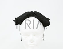Load image into Gallery viewer, RIBBED KNIT ROLLED BOW WITH EDGING HEADBAND
