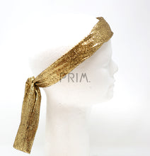 Load image into Gallery viewer, METALLIC COVERED WITH TIES HEADBAND
