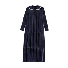 Load image into Gallery viewer, TIERED MAXI DRESS WITH DETACHABLE COLLAR
