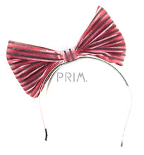 Load image into Gallery viewer, VELVET STRIPES BOW HEADBAND
