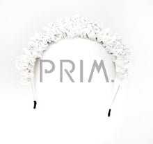Load image into Gallery viewer, METALLIC MESH RUFFLE WITH CRYSTALS HEADBAND
