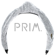 Load image into Gallery viewer, VELOUR STRIPE KNOT HEADBAND
