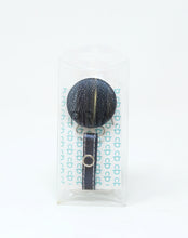 Load image into Gallery viewer, NAVY WEBBED LEATHER RIBBON CLIP
