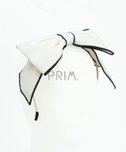 Load image into Gallery viewer, DACEE VELVET TOPSTITCHING BOW HEADBAND
