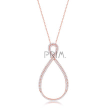 Load image into Gallery viewer, STERLING SILVER LARGE OPEN PEARSHAPED NECKLACE
