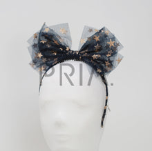 Load image into Gallery viewer, METALLIC STARS TULLE BOW HEADBAND
