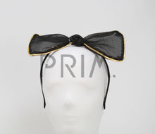 Load image into Gallery viewer, METALLIC TRIM BOW HEADBAND
