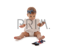 Load image into Gallery viewer, HEIRLOOMS DENIM MINI BOW BABY BAND
