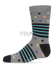 Load image into Gallery viewer, MEMOI STRIPE DOT COMBO BOYS SOCKS
