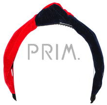 Load image into Gallery viewer, TWO TONE VELVET KNOT HEADBAND
