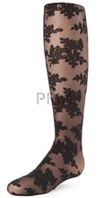 Load image into Gallery viewer, MEMOI FANCY FLORAL SHEER TIGHTS
