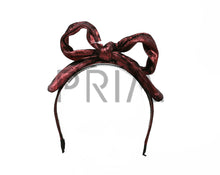 Load image into Gallery viewer, METALLIC VELVET BOW HEADBAND
