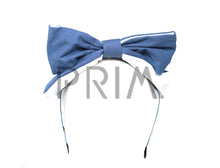 Load image into Gallery viewer, DENIM TWO TONE BOW HEADBAND
