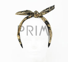 Load image into Gallery viewer, METALLIC LEATHER BOW HEADBAND

