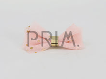 Load image into Gallery viewer, METALLIC STARS BOW WITH GOLD CENTER SMALL CLIP
