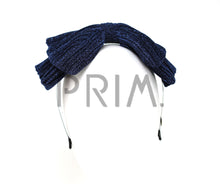 Load image into Gallery viewer, METALLIC GLITTER PLEATED BOW HEADBAND
