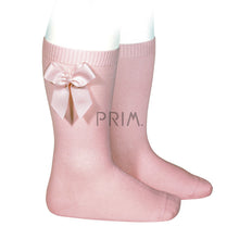 Load image into Gallery viewer, KNEE SOCK WITH GROSGRAIN BOW
