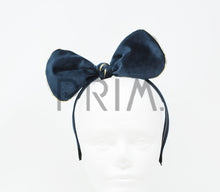 Load image into Gallery viewer, VELVET WITH METALLIC TRIM BOW HEADBAND
