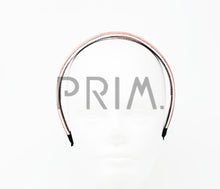 Load image into Gallery viewer, VELVET WITH METALLIC TRIM COVERED HEADBAND
