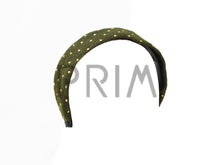 Load image into Gallery viewer, GOLD DOTED MOHAIR COVERED HEADBAND
